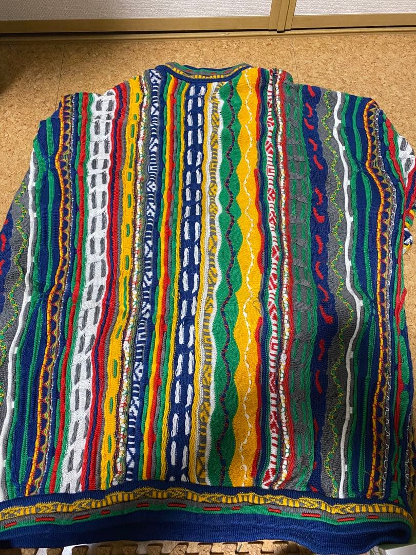 【XL】クージー　COOGI　3D　ニット マルチカラー　総柄 90s