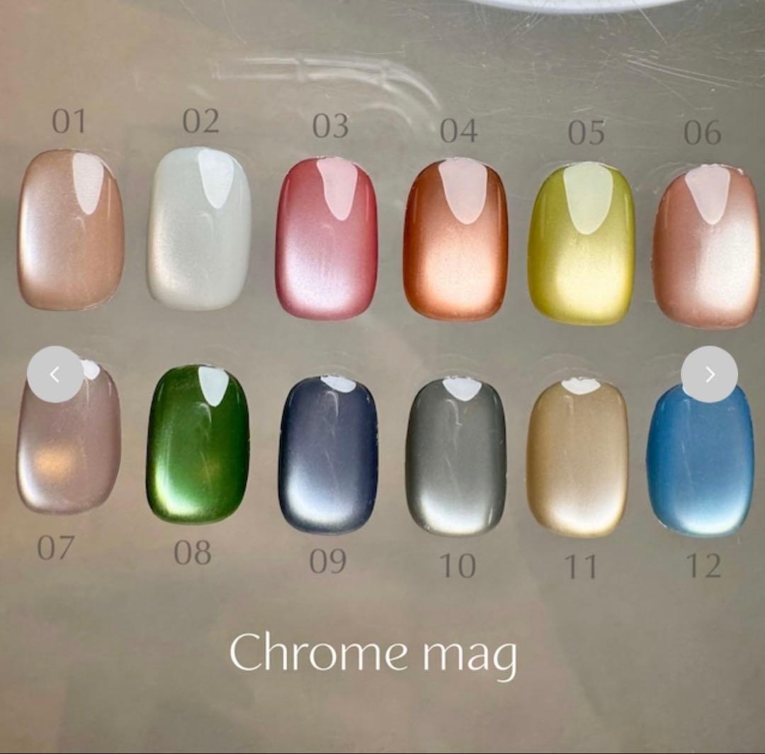 ジェルネイル・ネイルシール CLETO Chrome mag Set
