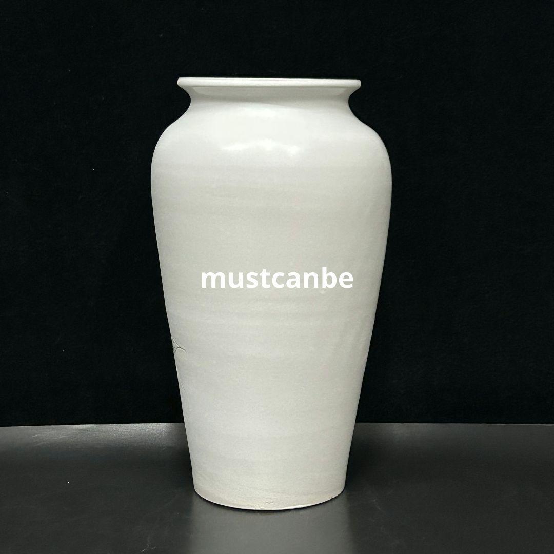 景徳鎮 手画刻彫花瓶 挿花器 装飾品 現代工芸品 美術品 置物