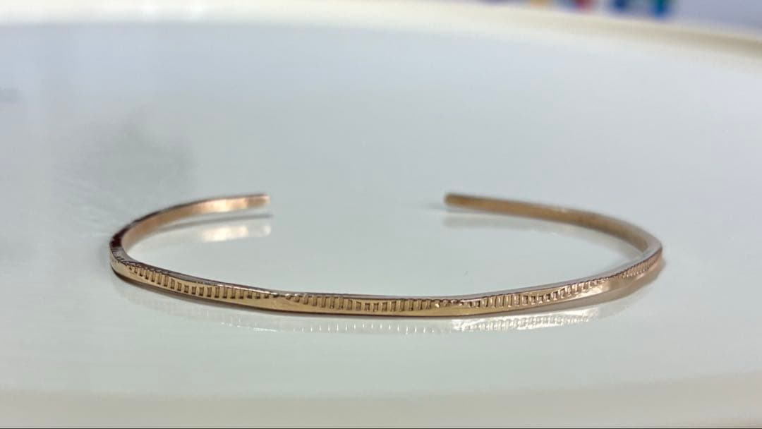 ②インディアンジュエリー バングル ゴールド NAVAJO ナバホ族 ホピ族