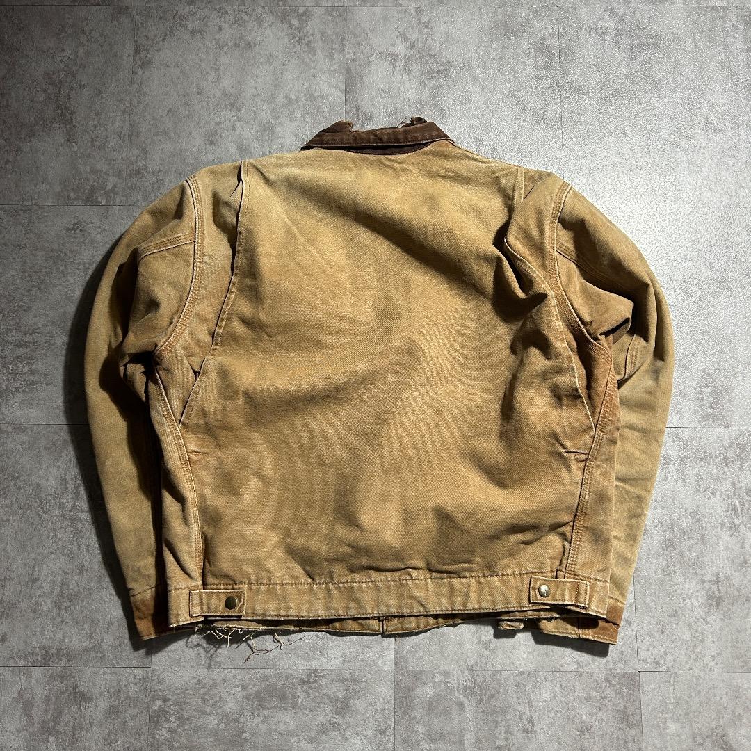 00s メキシコ製 ブラウン カーハート デトロイトジャケット ダックL