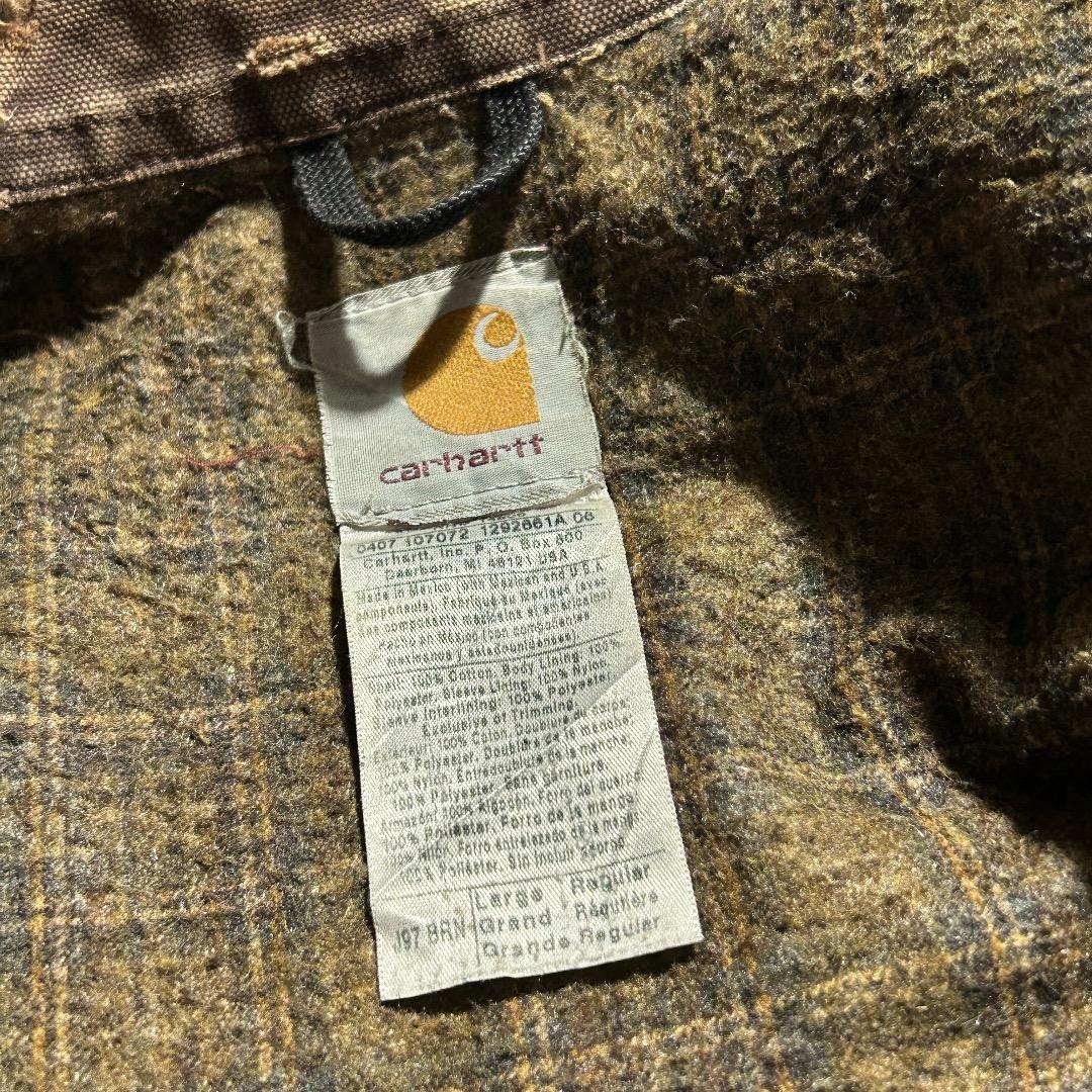 00s メキシコ製 ブラウン カーハート デトロイトジャケット ダックL