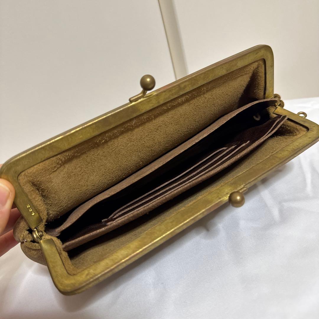 N25 がま口財布 クーズーワックスレザー