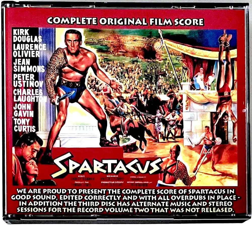 廃盤 3CD スパルタカス コンプリート サウンドトラック アレックス・ノース