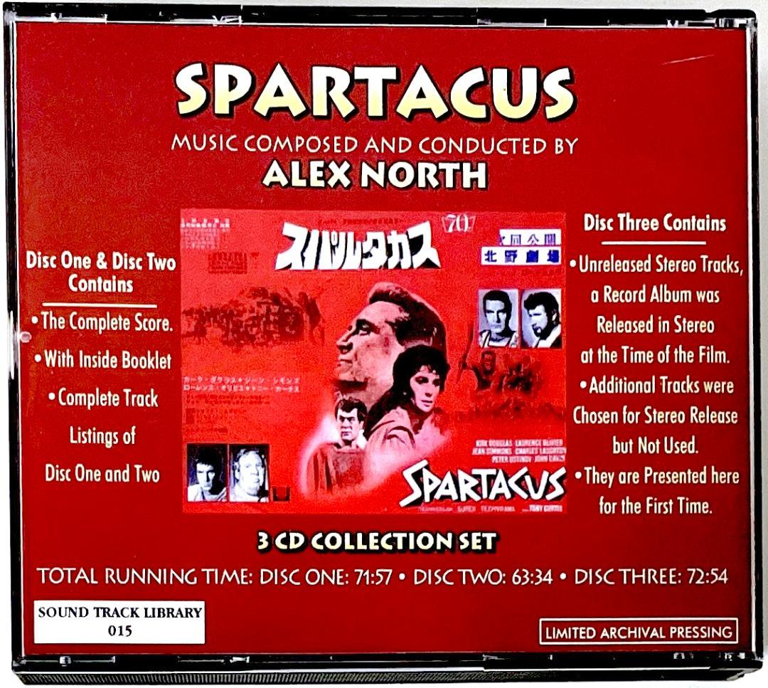 廃盤 3CD スパルタカス コンプリート サウンドトラック アレックス・ノース