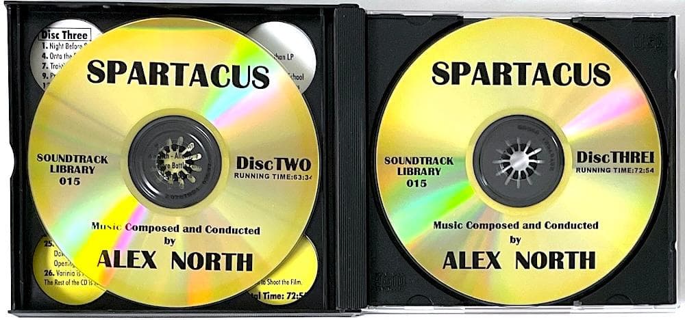 廃盤 3CD スパルタカス コンプリート サウンドトラック アレックス・ノース