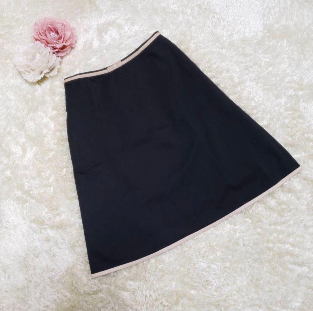 【セットアップ】トッカ バイカラー リボン スカート ノーカラージャケット