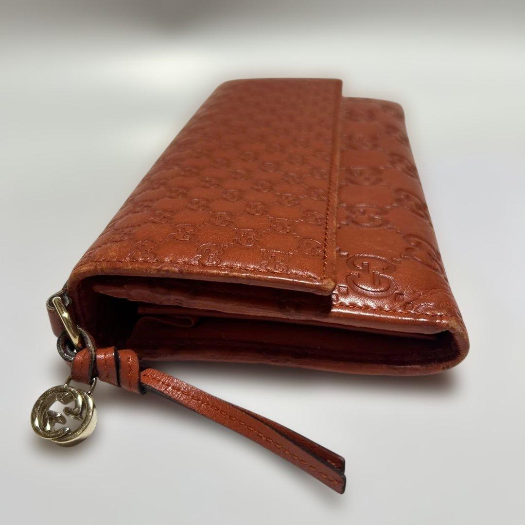 GUCCI グッチ　GGパターン 長財布 オレンジ