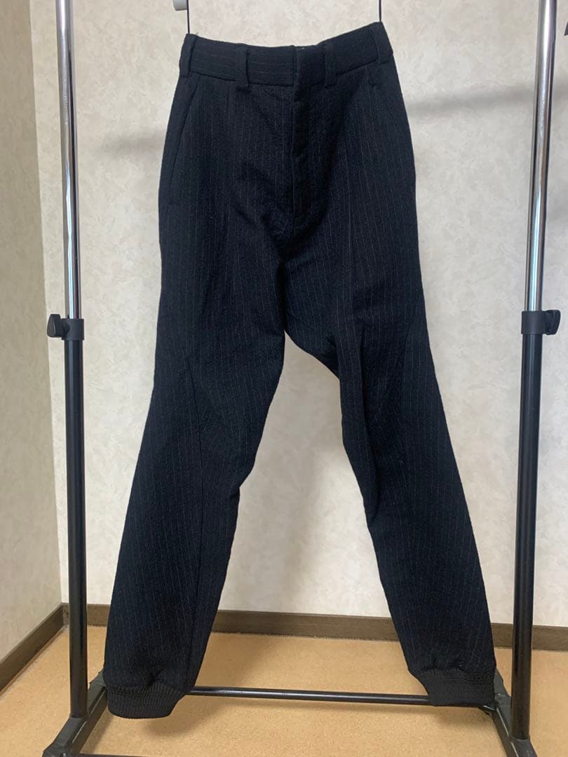 DEVOA サルエル　ストライプ　リブパンツ