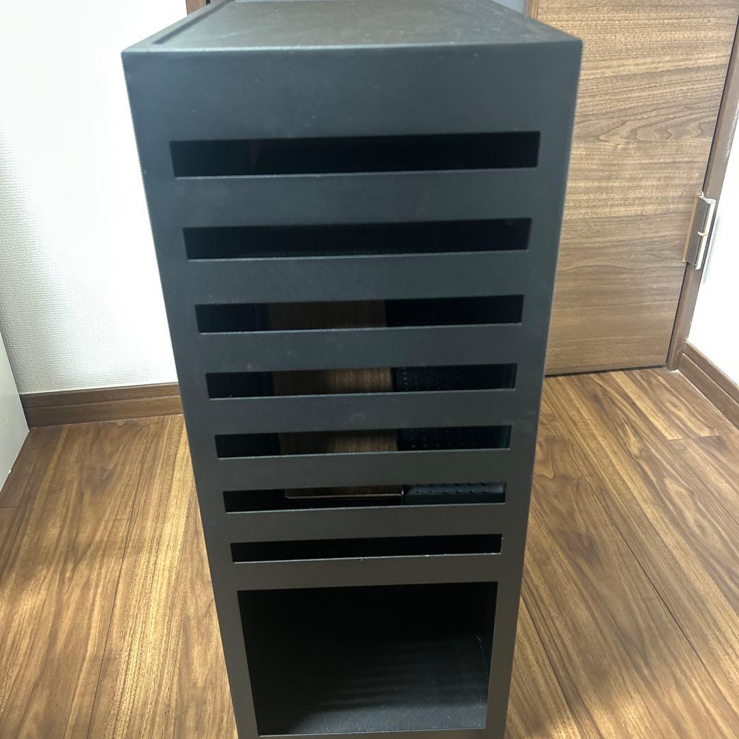 山崎実業 ゲーム機 収納ラック Tower ブラック