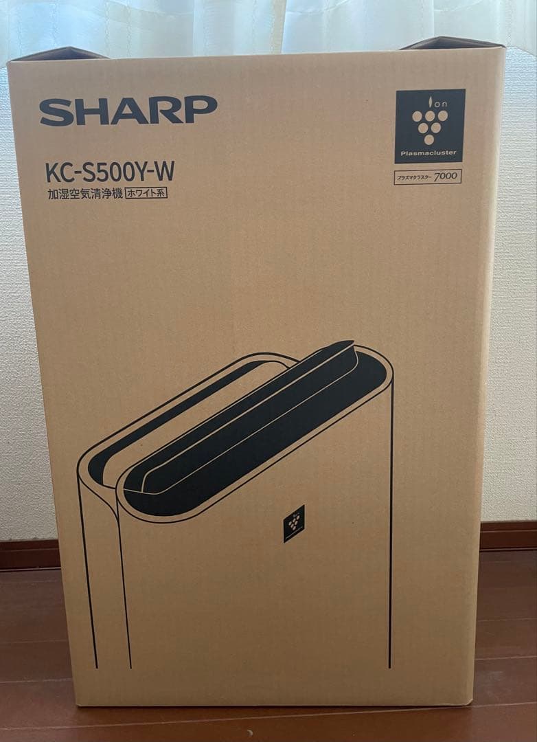 【新品、未使用】SHARP KC-S500Y-W 空気清浄機 加湿空気清浄機