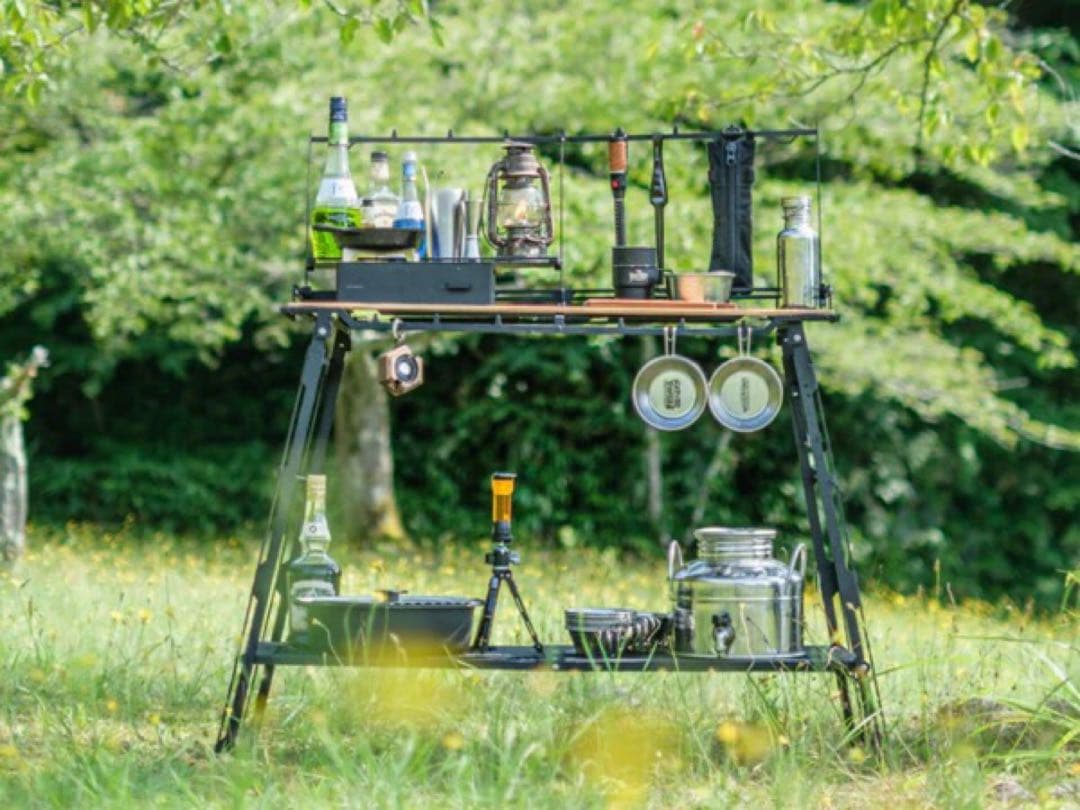 ネイチャートーンズ　キッチンカウンターテーブル大樹ver ツーバーナースタンド