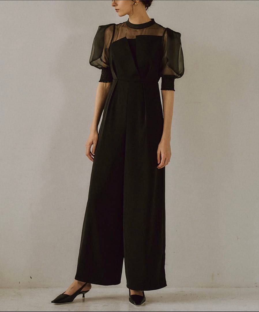 ⭐︎TIME SALE⭐︎LE'RURE パンツドレス　黒　ブラック　M-short