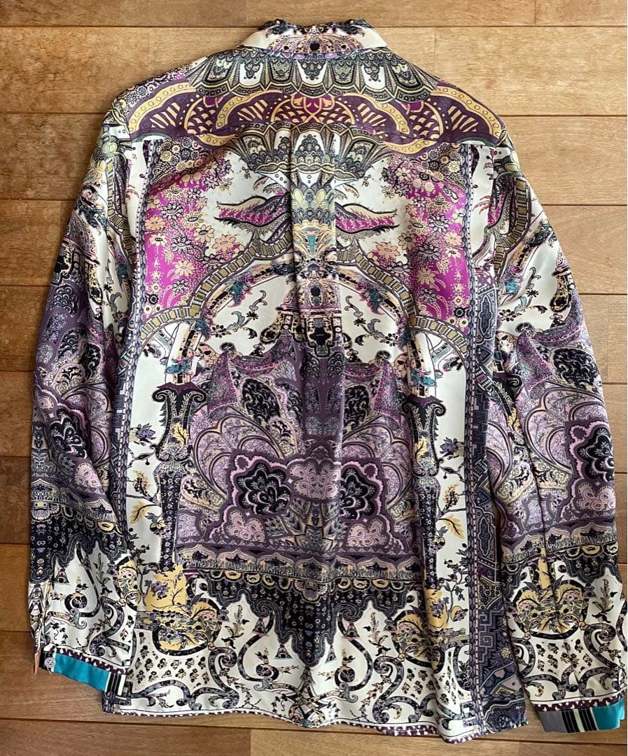 美品ETROエトロ　シルク100%ブラウス　ペイズリー柄★ドライクリーニング済み