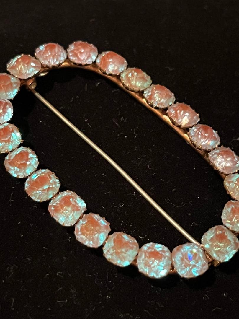 サフィレット　イギリス　ヴィクトリアン　ブローチ　アンティーク