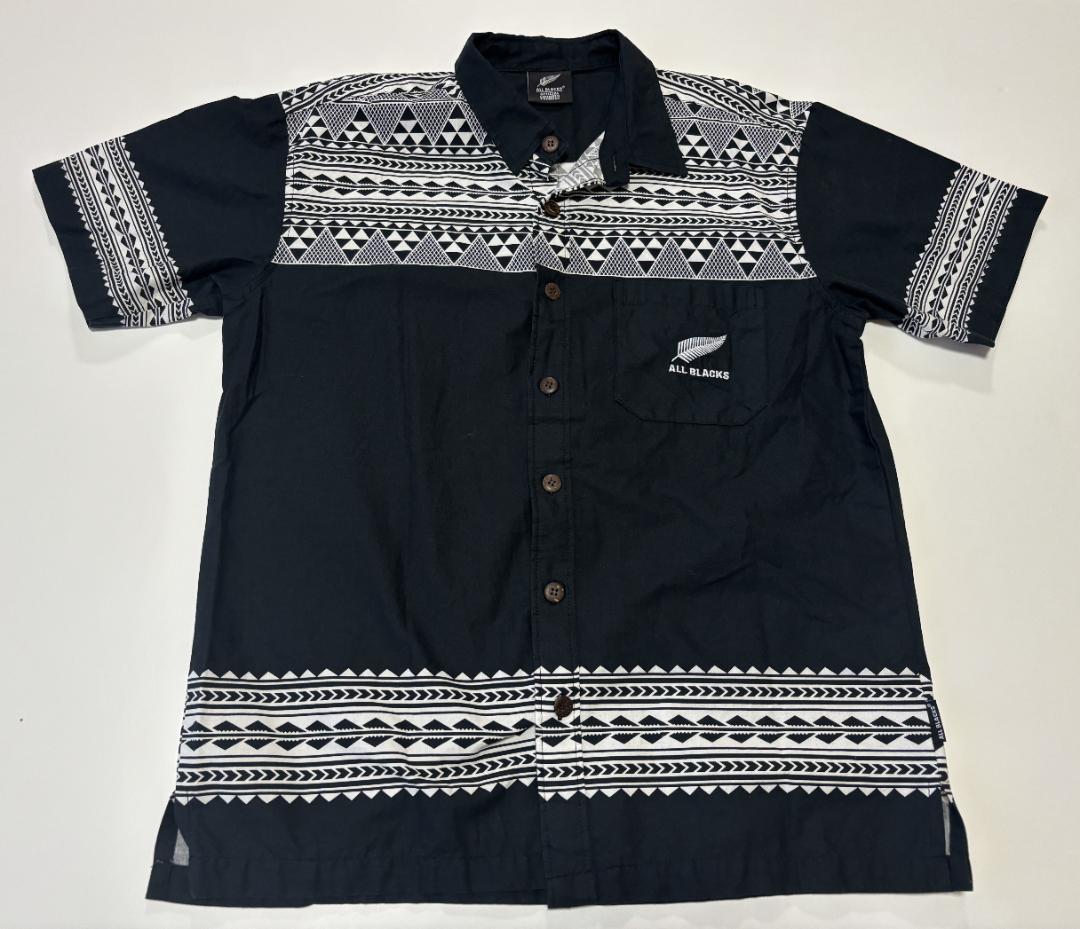 日本未発売品 オールブラックス ハワイアンシャツ ブラック　XL
