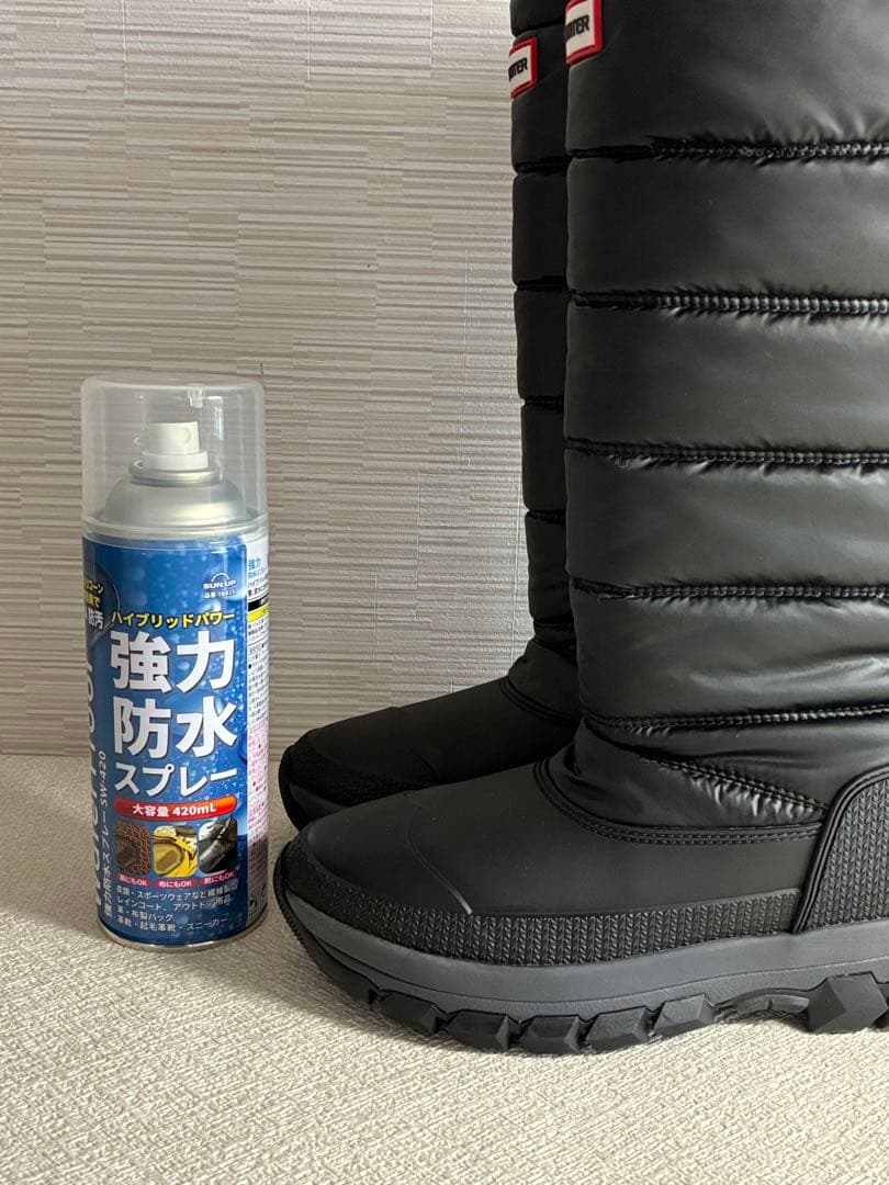 【美品】HUNTER インサレーテッド スノーブーツ トール ブラック