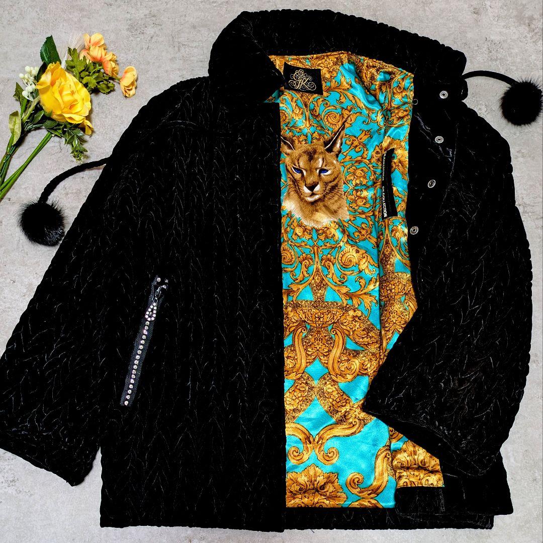 アーカイブベルベット　　ブラック 　伊太利屋　ユニセックス Ｌ〜 ポンポンファー