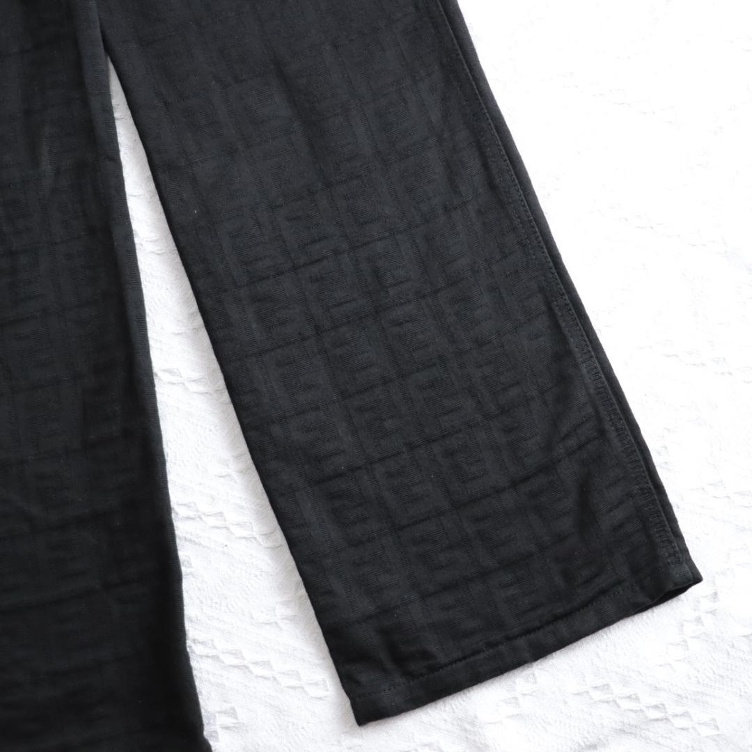 FENDI　フェンディ　ズッカ柄　パンツストレート　FFロゴ　ブラック　チノパン