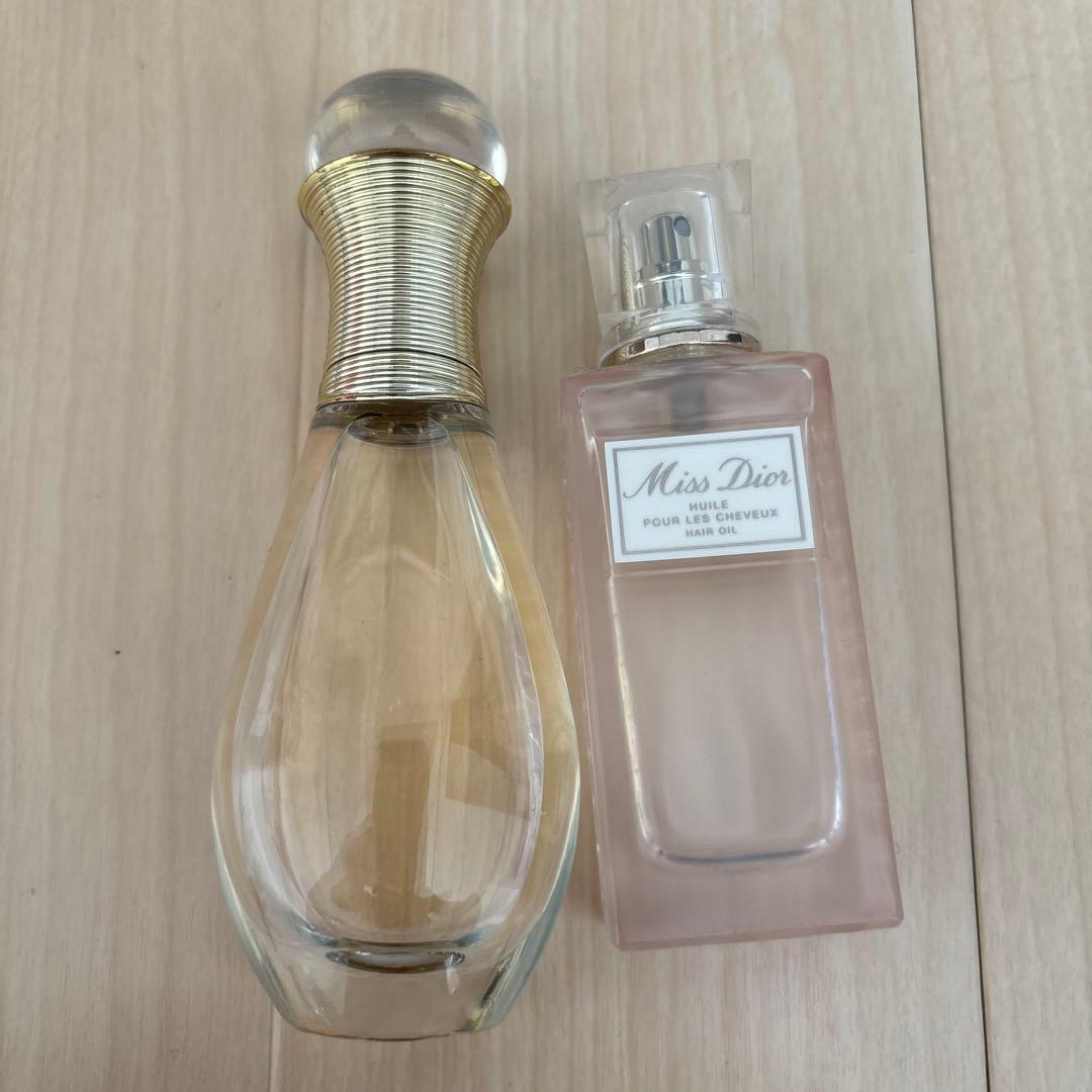 Miss Diorのヘアオイルとジャドールのヘアミストのセット