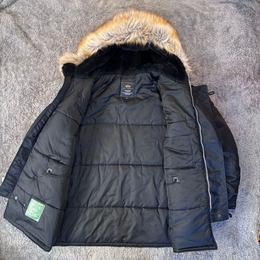 【超美品】ALPHA INDUSTRIES N-3B (4L) ブラック
