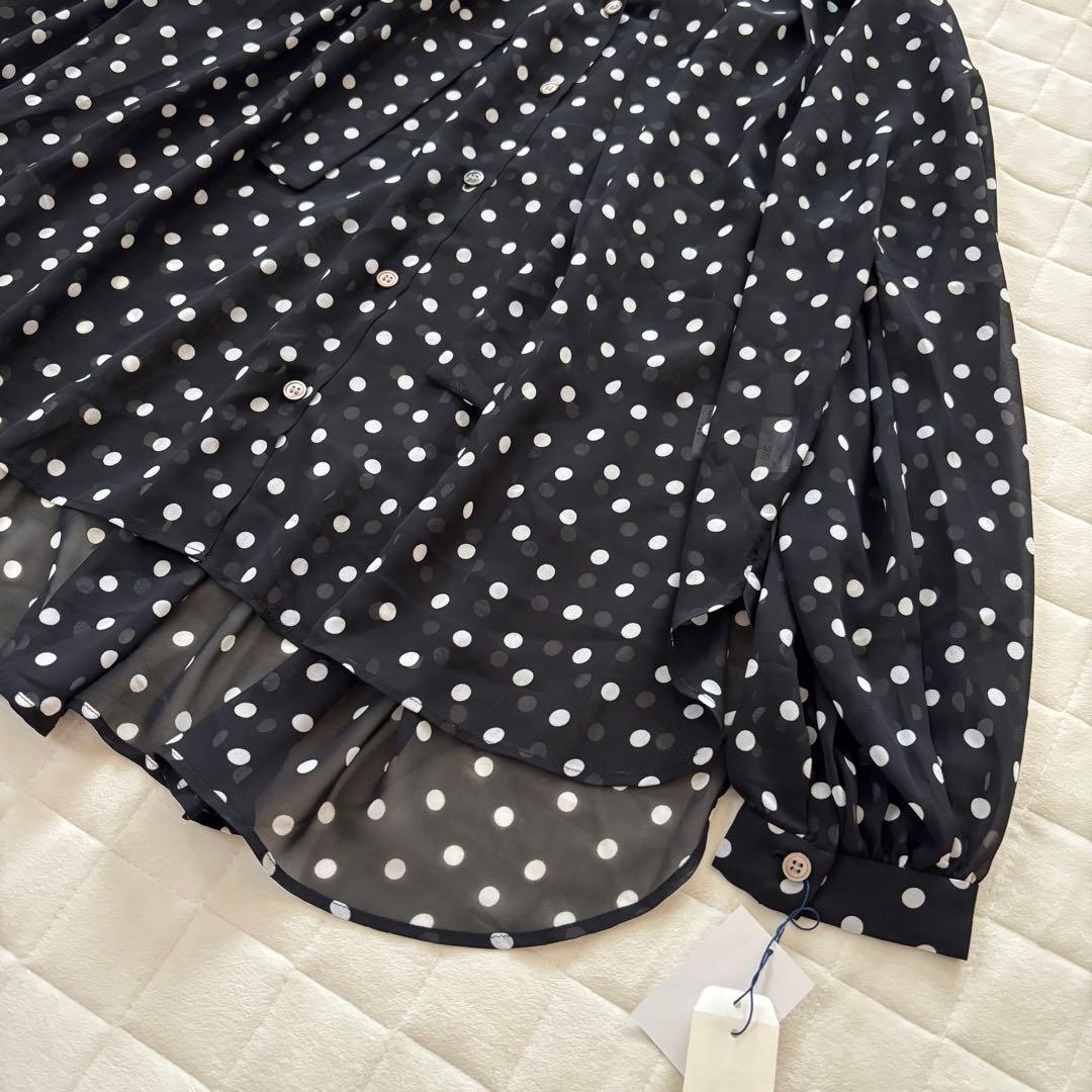 2025.新品！HELIOPOLEエリオポール　ドットボウタイブラウス