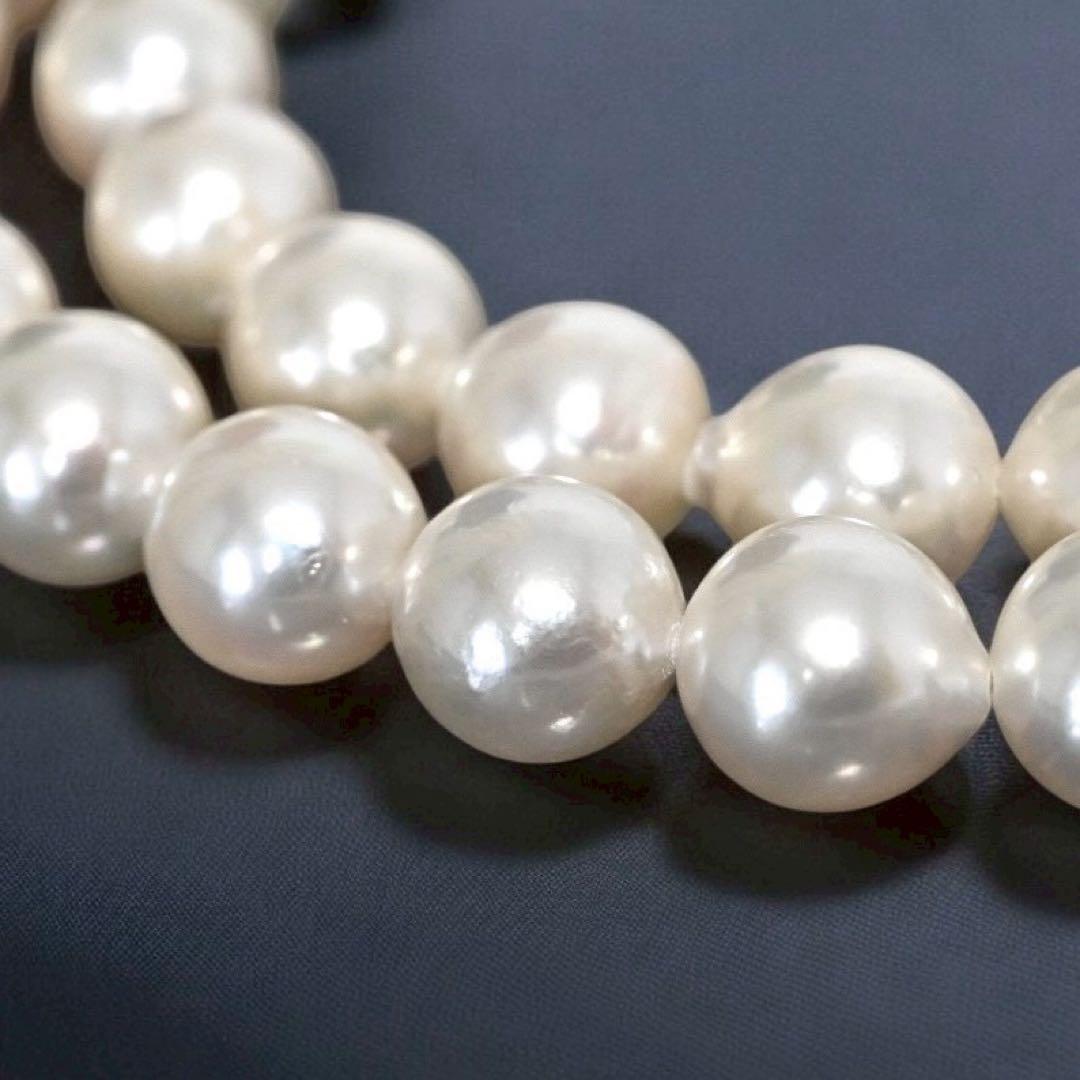 【最高峰】アコヤ　パール　大珠　ネックレス　本真珠　9ミリ　鑑別書