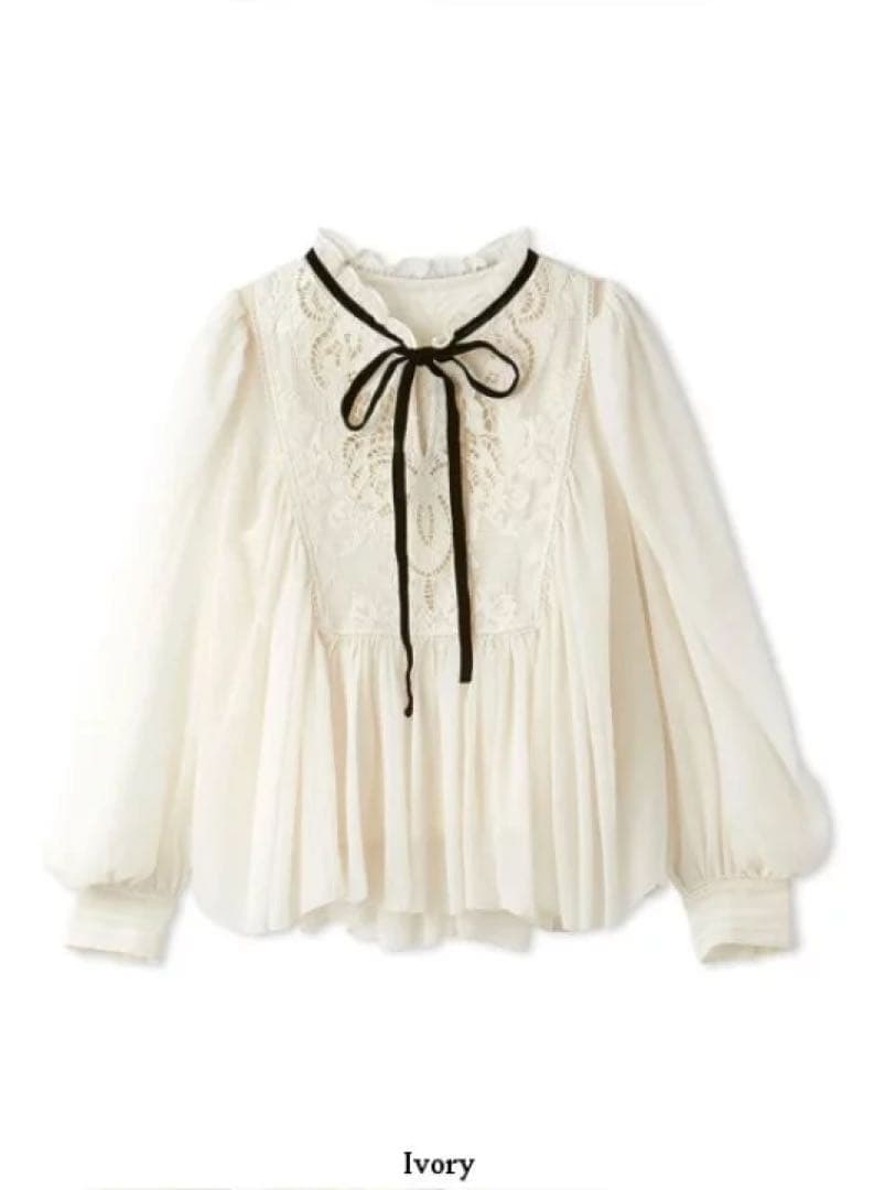 エンブロイダリー楊柳シフォンブラウス　snidel 白　ホワイト