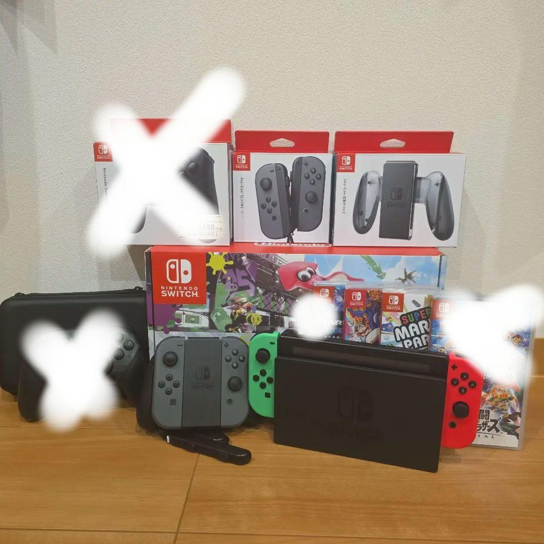 【バラ売り相談可】Nintendo Switch 本体 + ゲームソフト4本