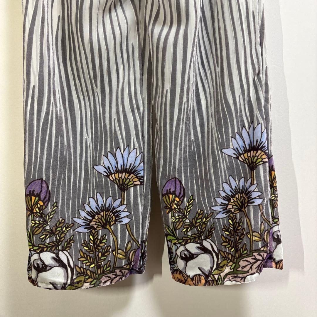 パンツ FUMIETANAKA flower flocky pants
