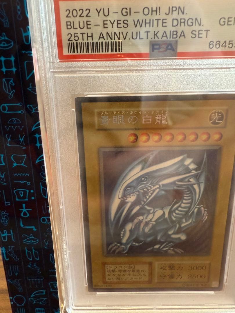 PSA10 青眼の白龍　初期　復刻　海馬　シークレットレア　ディスプレイ付き