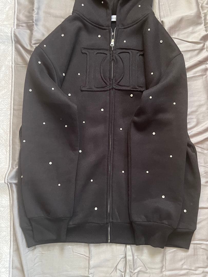 ダーリッチ DDロゴビジュージップパーカー ブラック