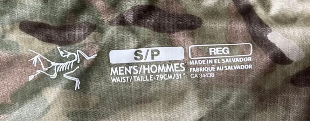 【超希少】ARC'TERYX LEAF パッカブルパンツ マルチカム S