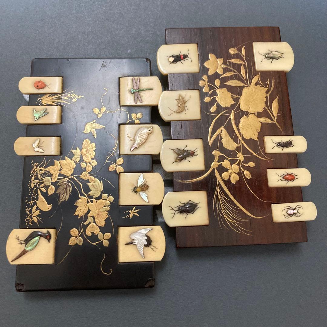 【傷汚れあり】 芝山象嵌 螺鈿工芸品2点 お値下げ交渉あり