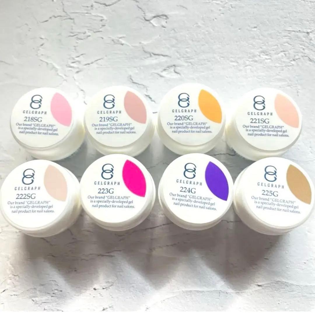 カラージェル　8色セット　グリッターラメ　ジェルグラフ　まとめ売り　　　　　　⑩