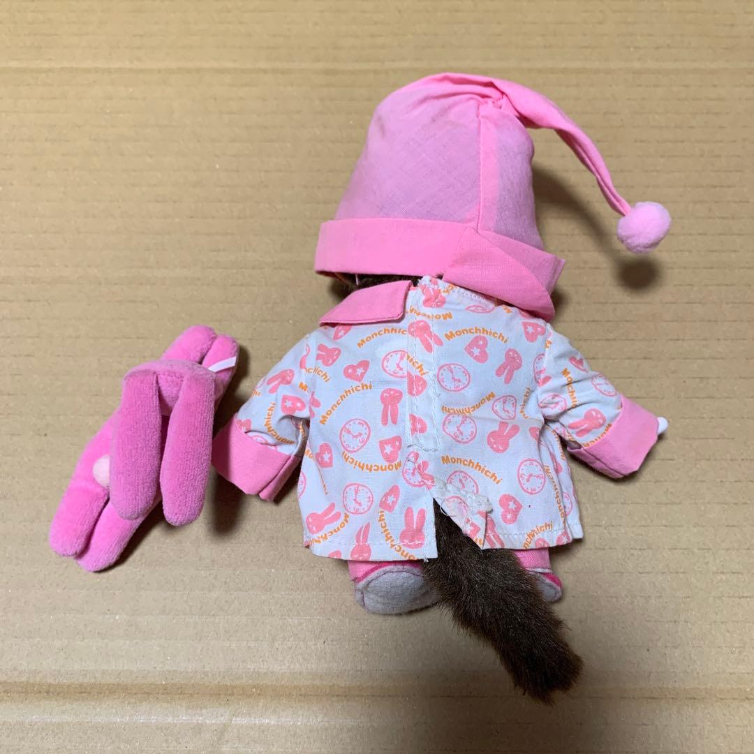 【希少】モンチッチ　女の子　パジャマ　うさちゃんぬいぐるみ　ピンク