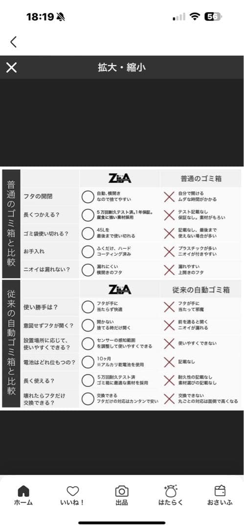 笹田：元値1.5万円！ ZitA ジータ 自動開閉 ゴミ箱 45L
