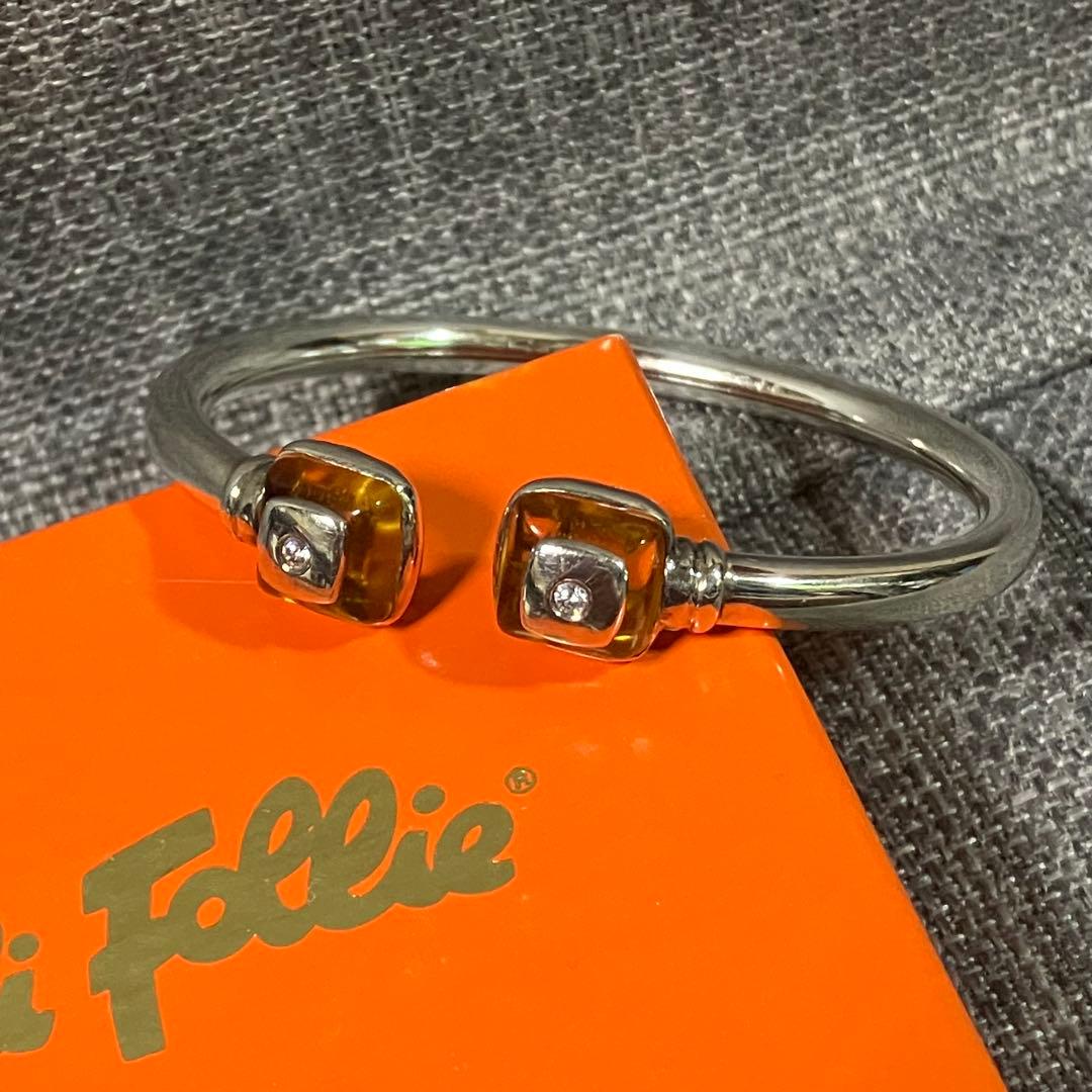 良品◎レア!! フォリフォリ シルバー925 バングル アンバーカラー