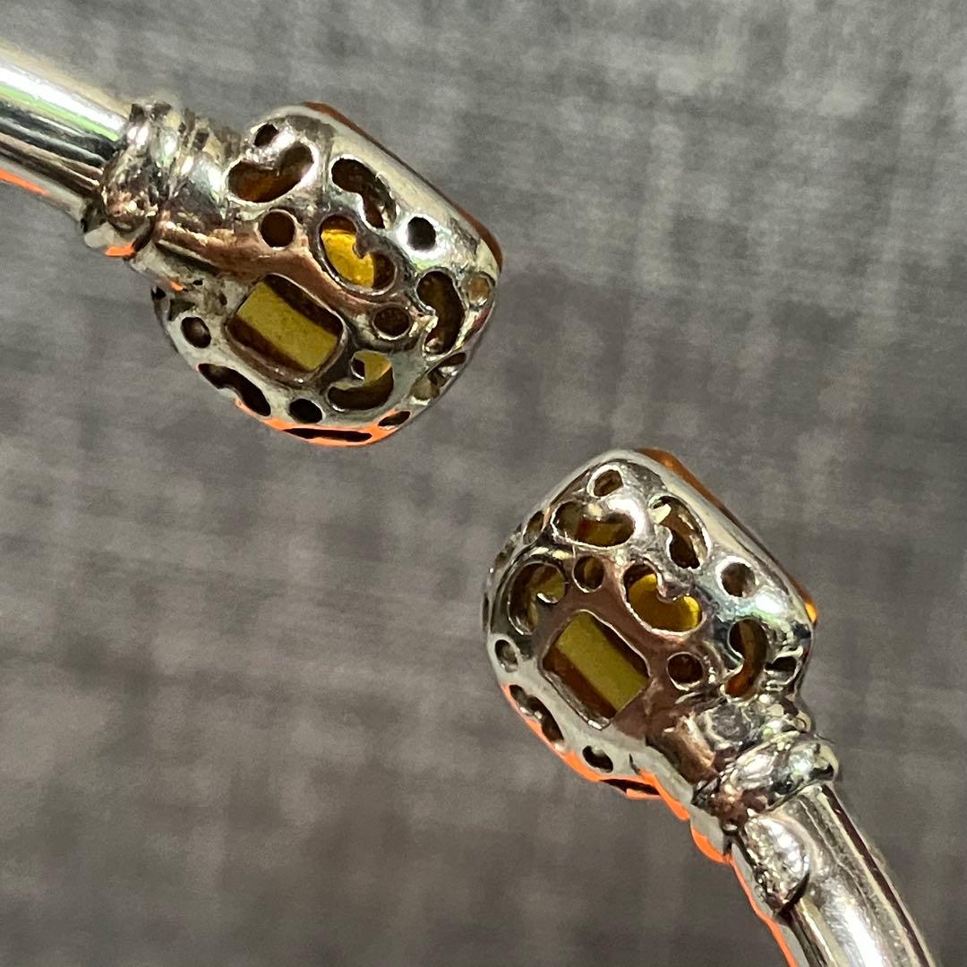 良品◎レア!! フォリフォリ シルバー925 バングル アンバーカラー