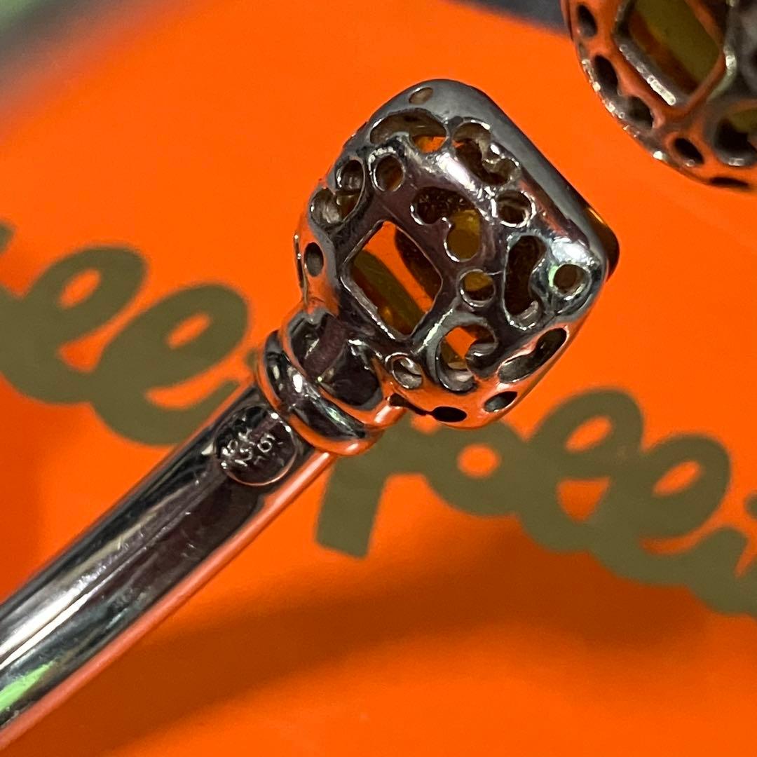 良品◎レア!! フォリフォリ シルバー925 バングル アンバーカラー