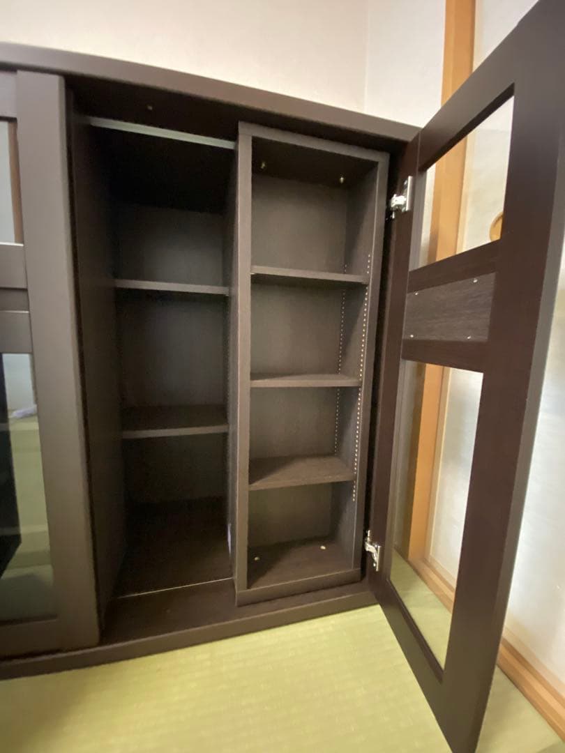 通販生活　スライド書棚300 ダークブラウン　カタログハウス