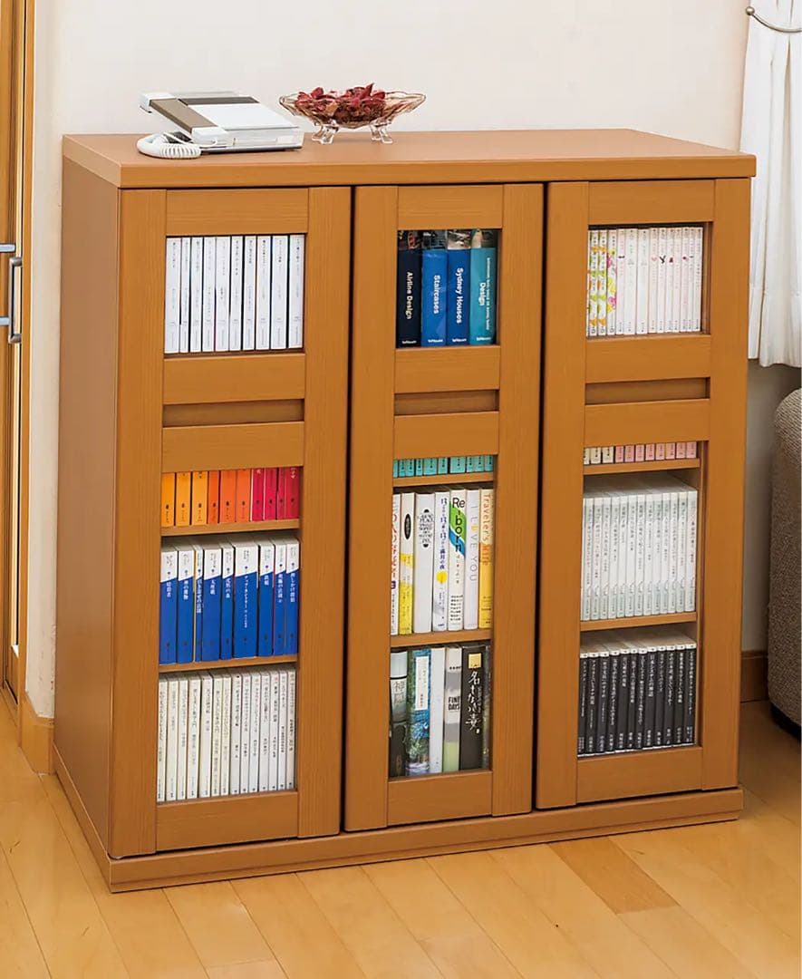 通販生活　スライド書棚300 ダークブラウン　カタログハウス