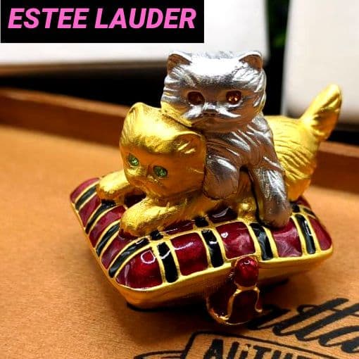 元箱付きエスティローダー プレイフルキティ 練り香水コンパクト キャット