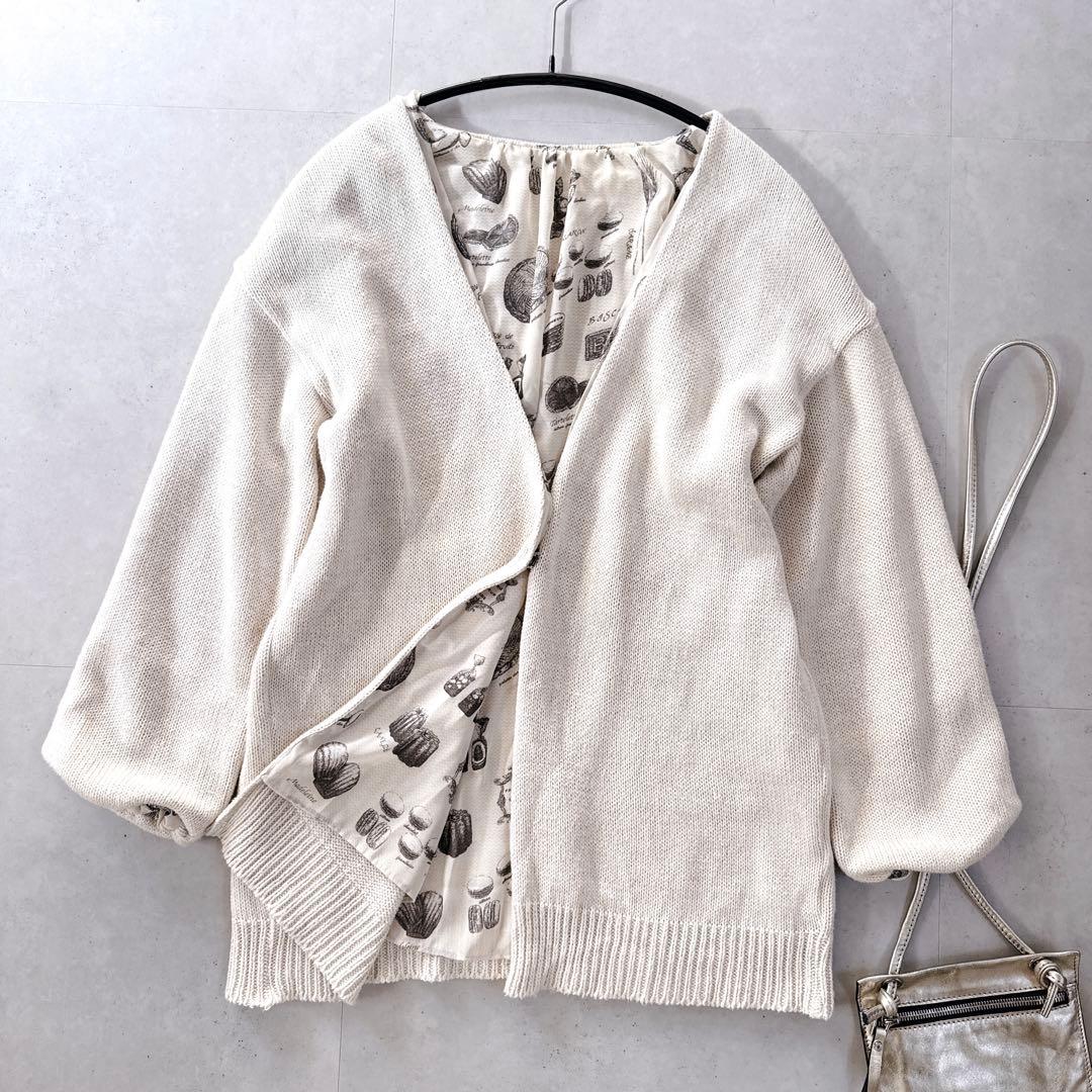 定価2.2万BEARDSLEYビアズリー長袖お菓子プリントカーディガン