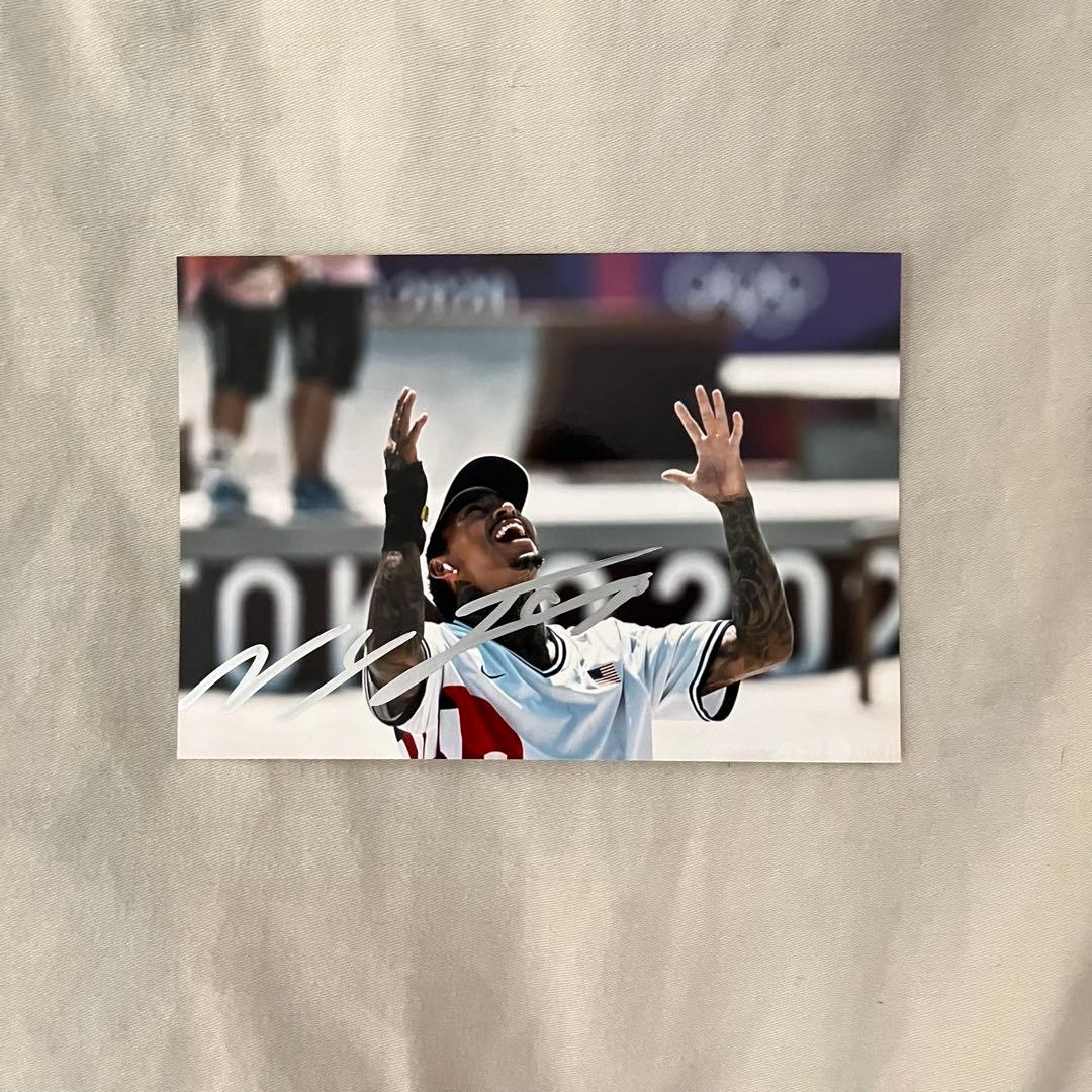 パリオリンピック ナイジャー ヒューストン 直筆サイン ① 堀米雄斗