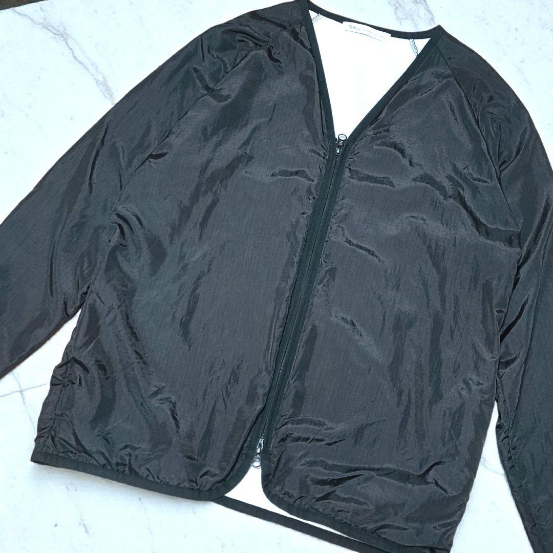 ロンハーマン　sizeM　ナイロンジャケット　ノーカラー　ダブルジップ　黒