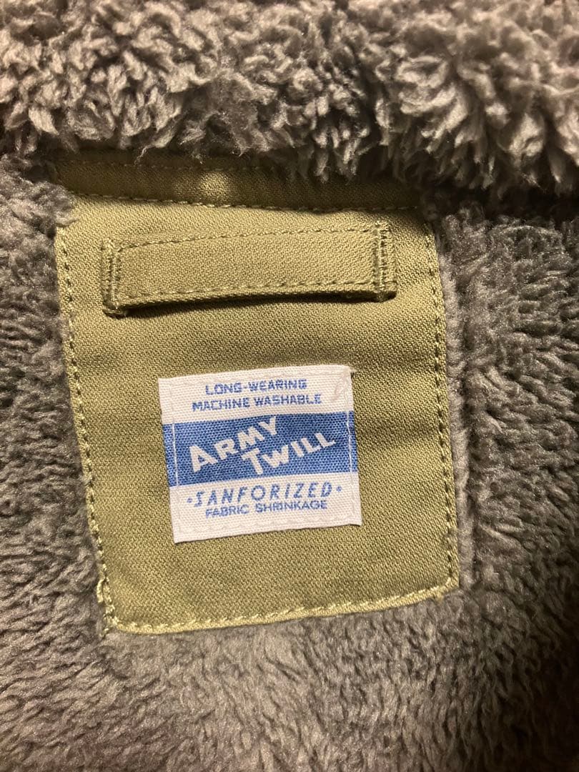 アーミーツイル　オリーブ色 リバーシブルモッズコート