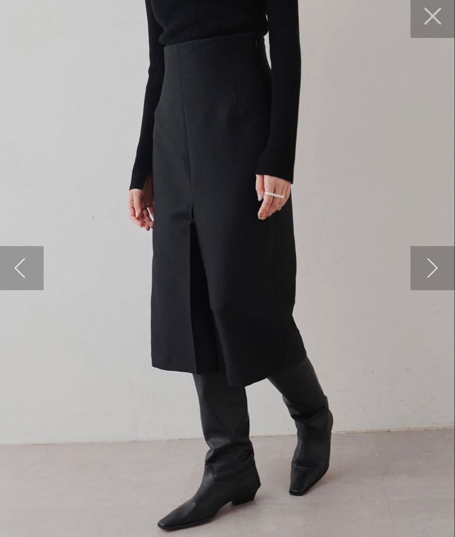 2025今季完売定価3.3万★ウィムガゼット ハーフパンツ　36 黒ハイウエスト