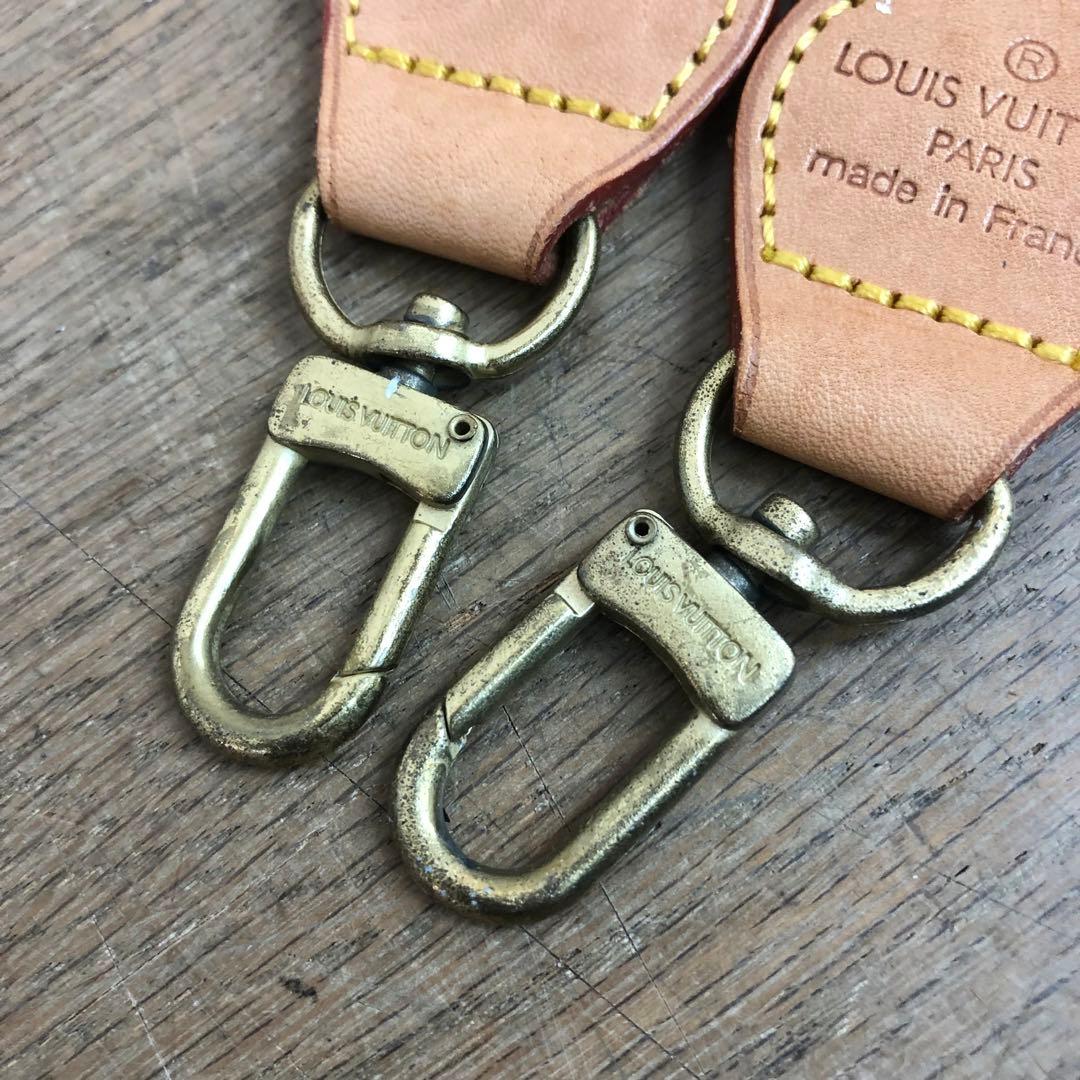 ルイヴィトン ショルダーストラップ ヌメ革×キャンバス LOUISVUITTON