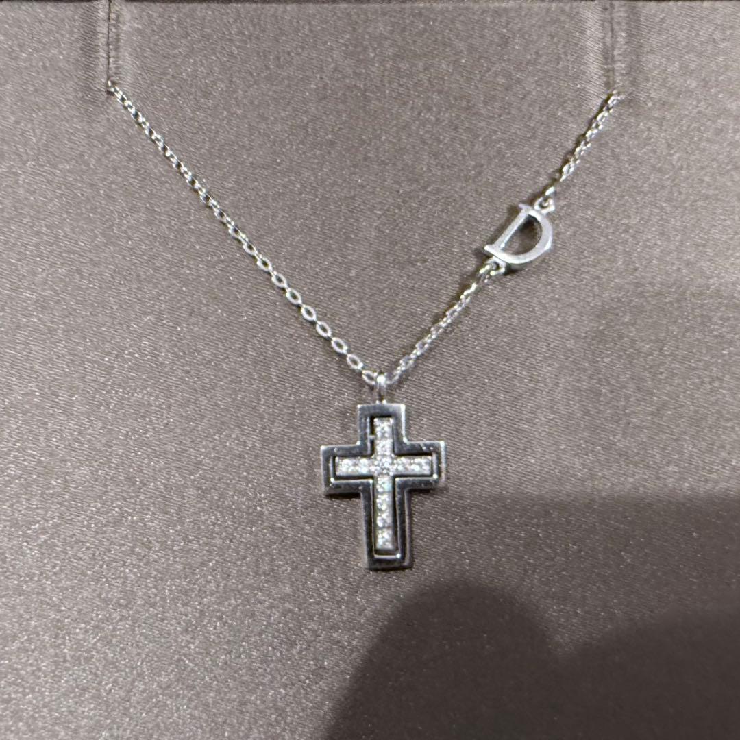 DAMIANIネックレス ベルエポックミニクロス ホワイトゴールドミニクロス